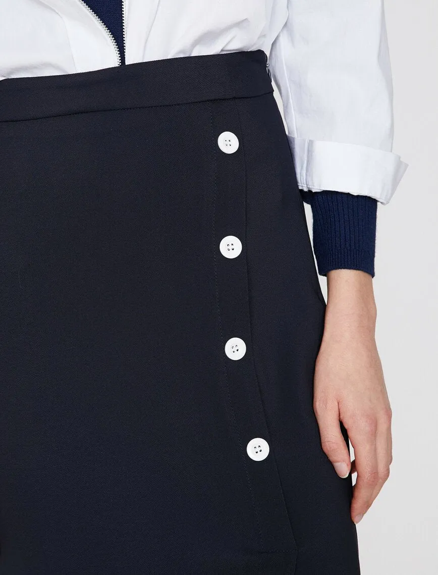 12069 Navy Midi Skirt