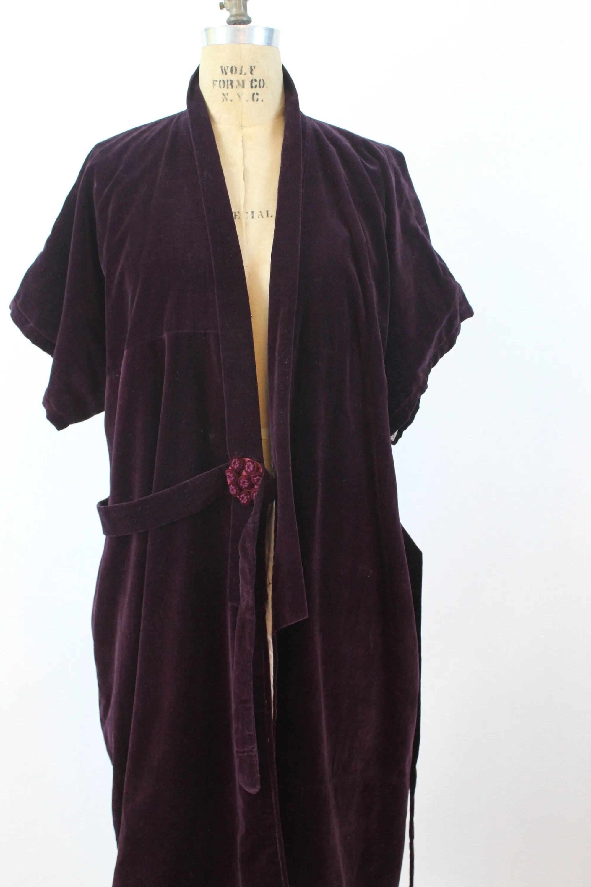 1920s PURPLE velvet kimono COAT robe all sizes | new winter