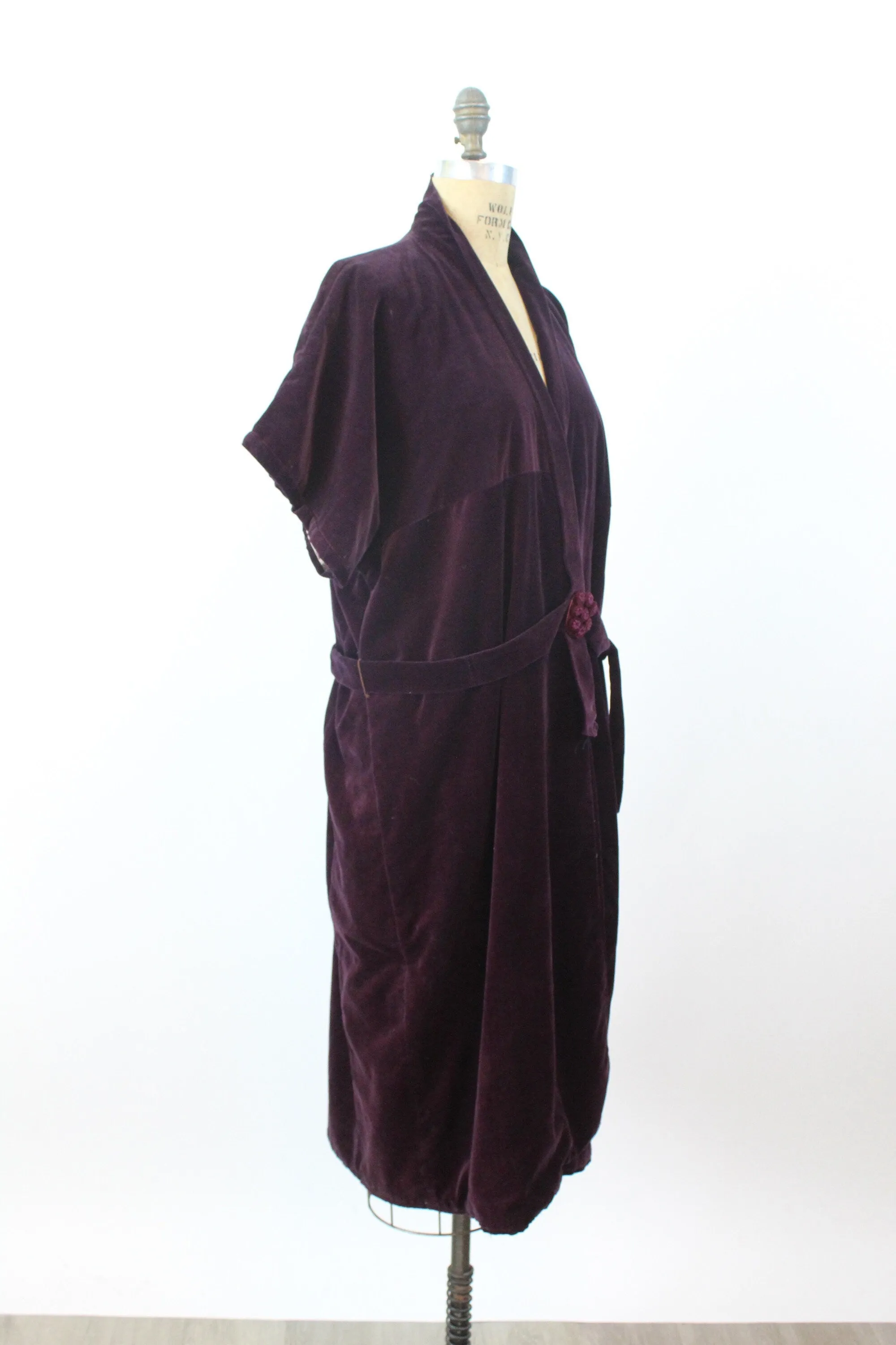 1920s PURPLE velvet kimono COAT robe all sizes | new winter