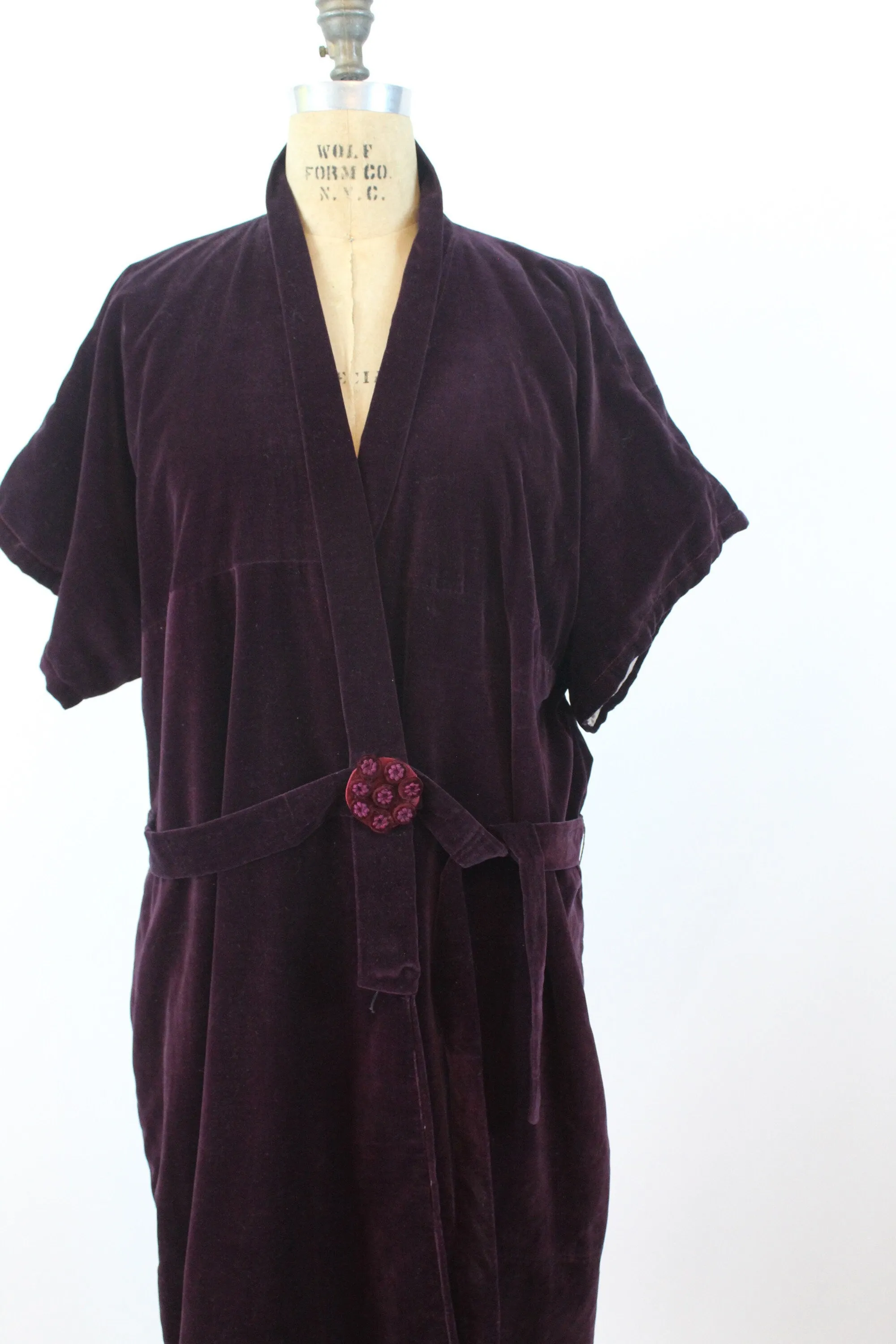 1920s PURPLE velvet kimono COAT robe all sizes | new winter