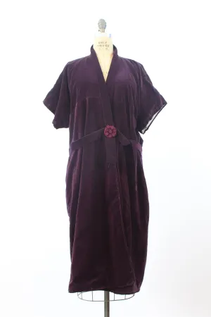 1920s PURPLE velvet kimono COAT robe all sizes | new winter