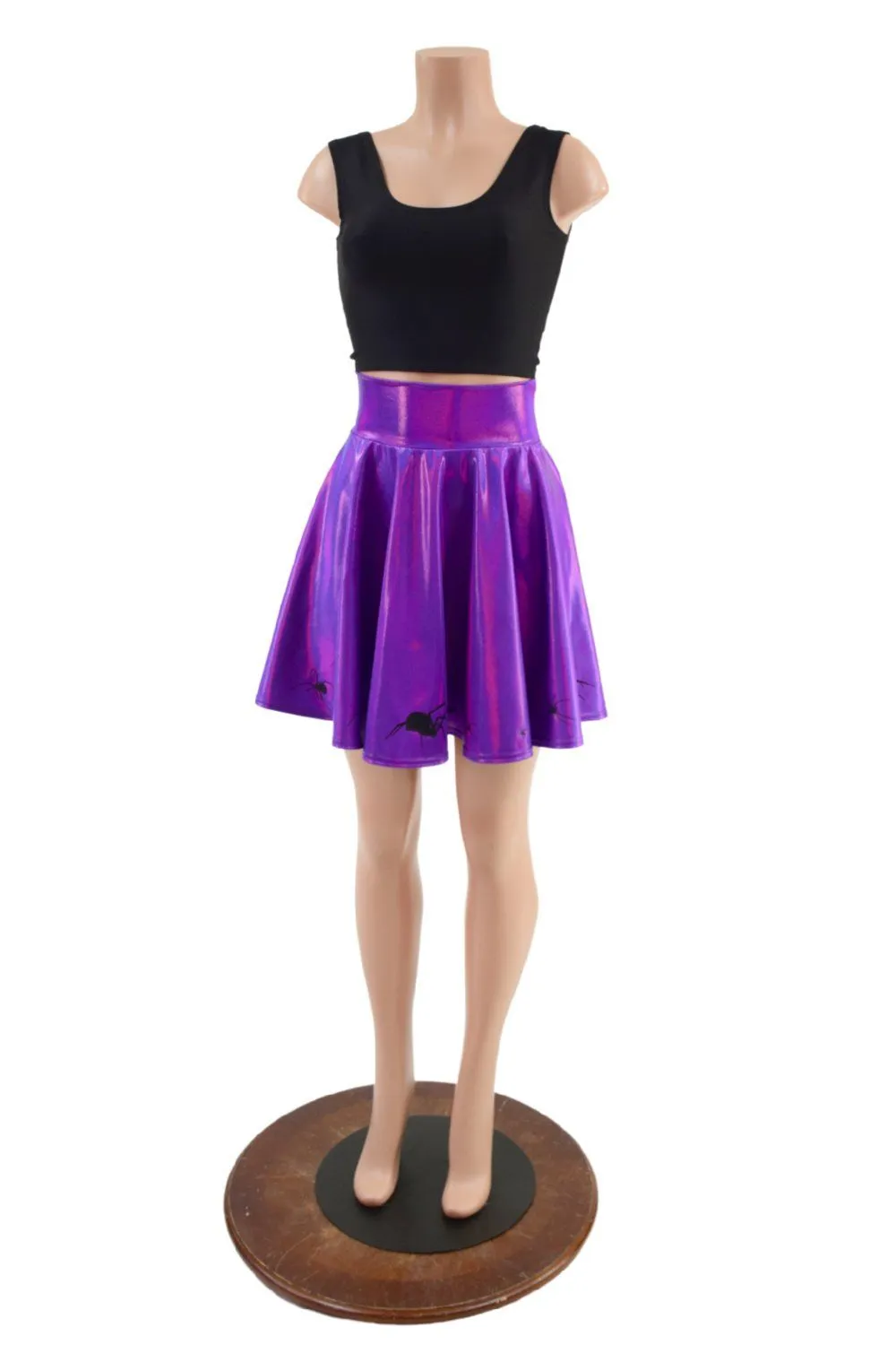 19" Grape Holographic Marching Spiders Skirt