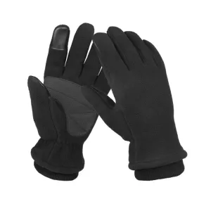 1pair Rocker Fleece Winter Warm Anti-Slip Gloves Outdoor Riding Sports Gloves, Size: S(Black)