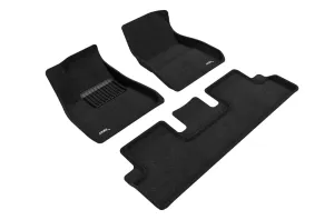 3D MAXpider 2018-2019 Tesla Model 3 Elegant 1st & 2nd Row Floormats - Black