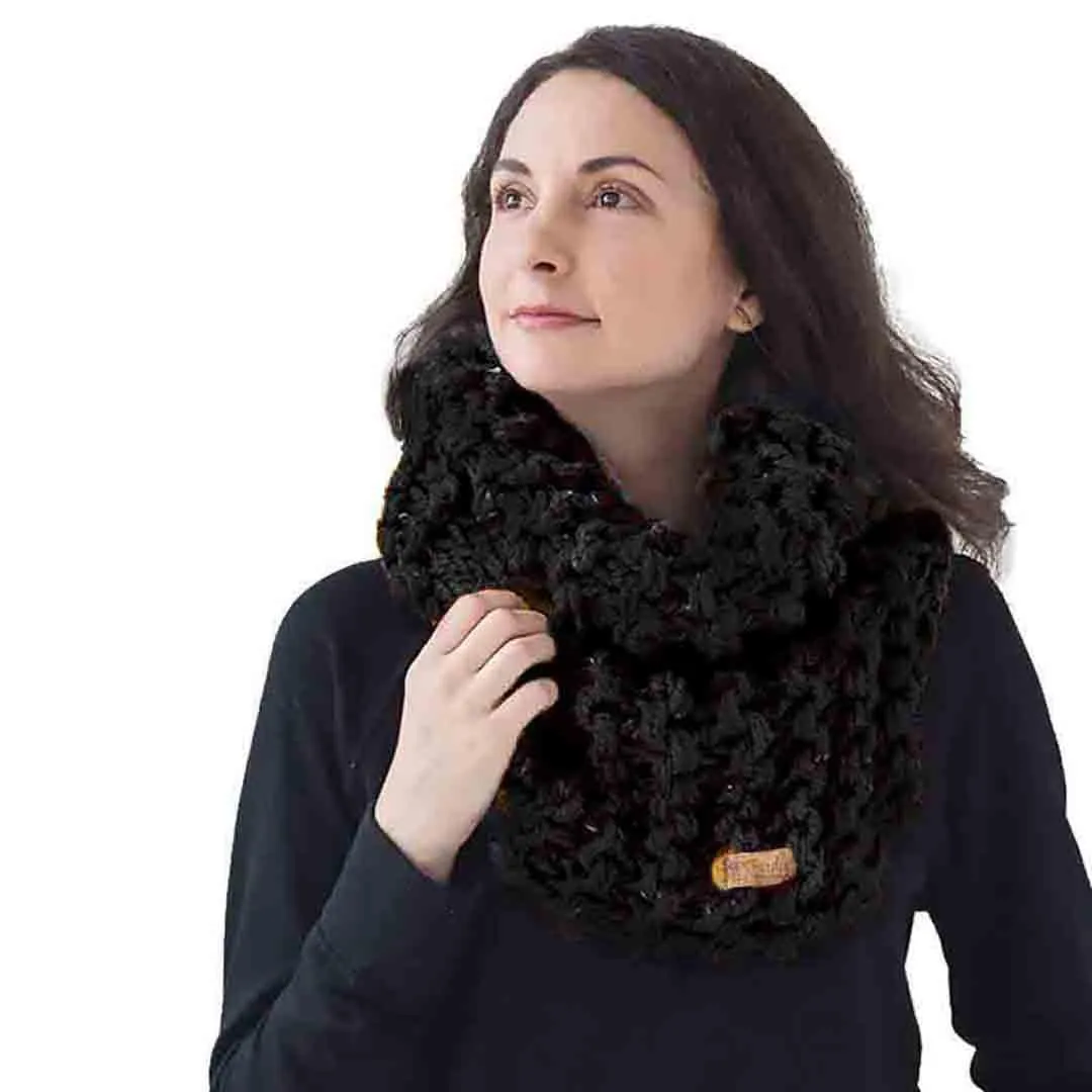 (40% Off) Oversized Chunky Cowl - Obsidian by Little Birdie Design Studio