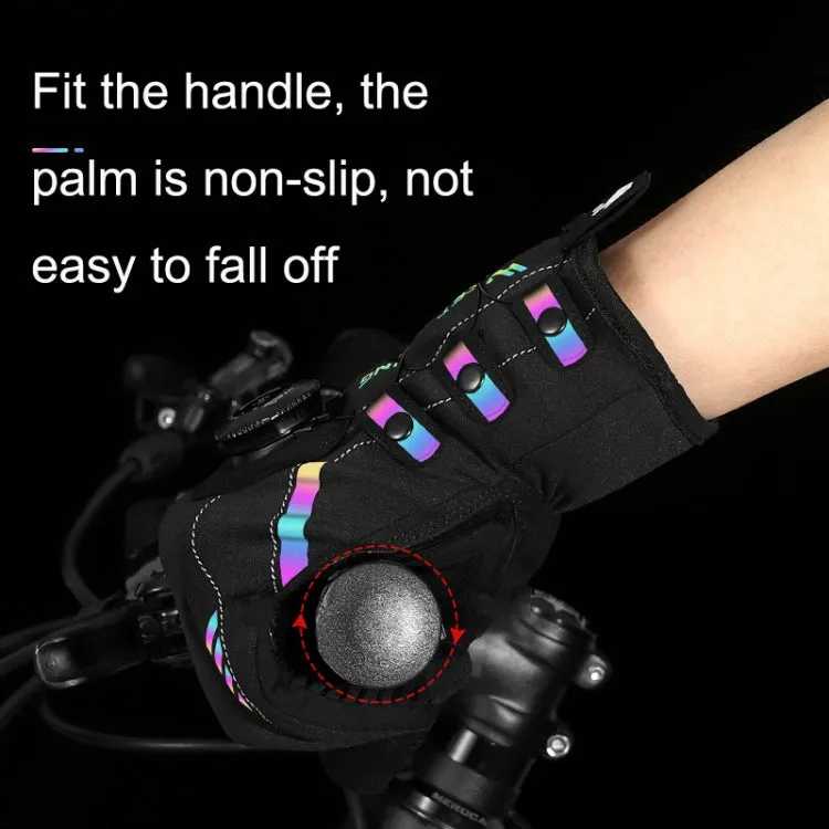 A Pair WEST BIKING Cycling Breathable Self-locking Gloves with Buckle, Size: 2XL(Anti-light Type)