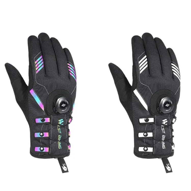 A Pair WEST BIKING Cycling Breathable Self-locking Gloves with Buckle, Size: 2XL(Anti-light Type)