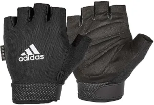 Adidas Adjustable Essential Gloves Weight Lifting Gym Workout Training - Black