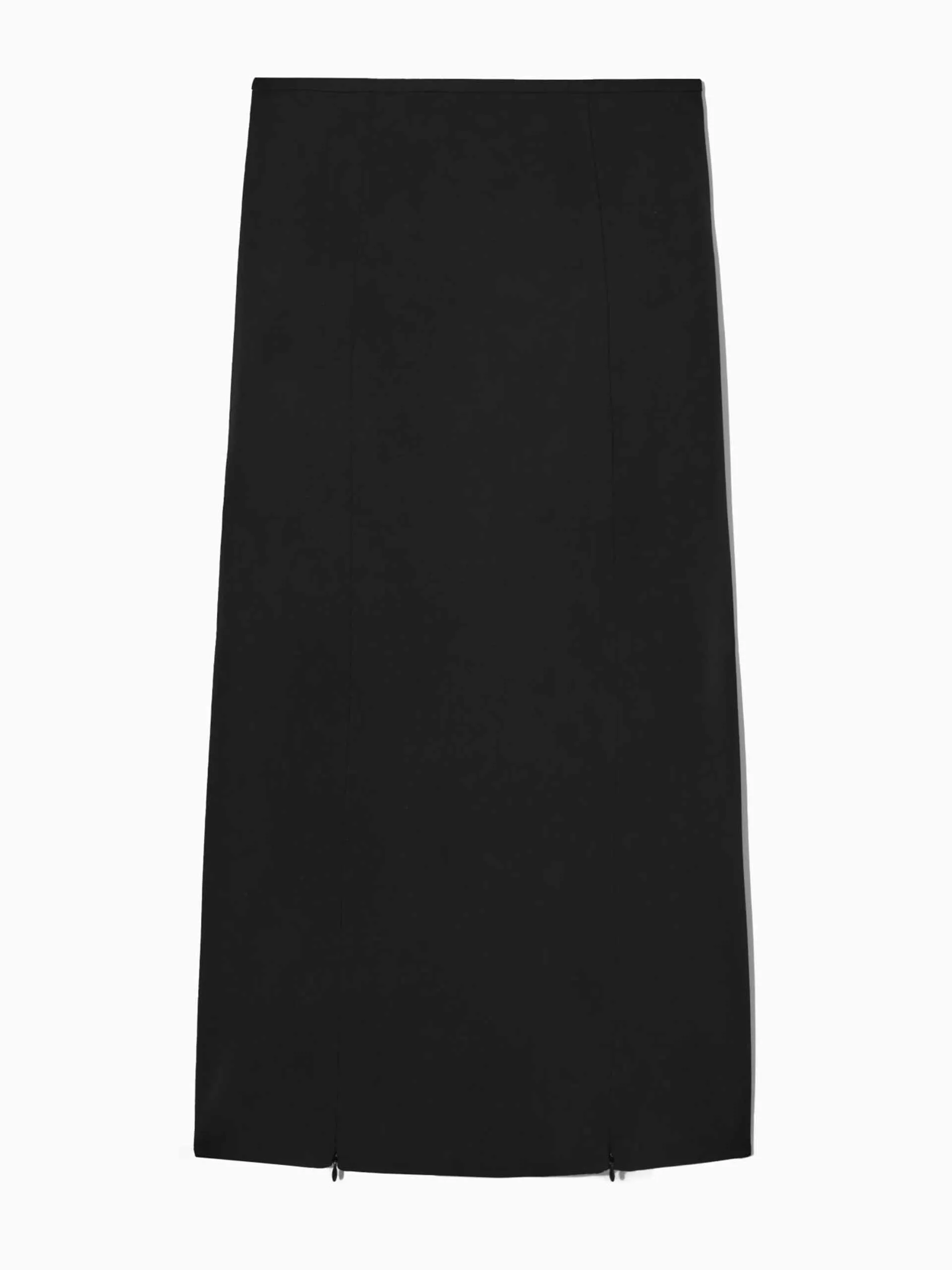 Adjustable-slit midi skirt