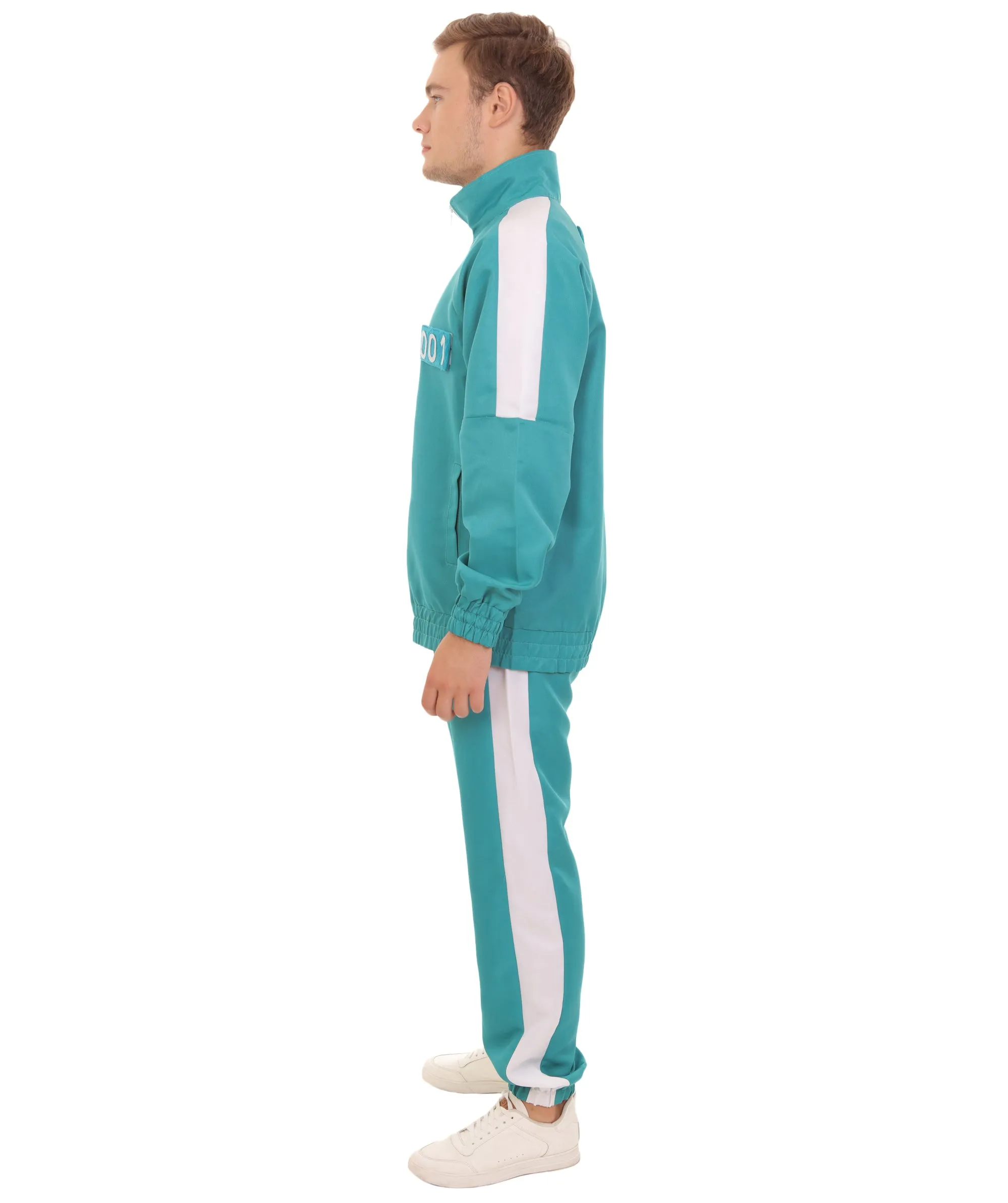 Adult Unisex K-drama Survival Game TV Show Player Green Jumpsuit Cosplay Costume