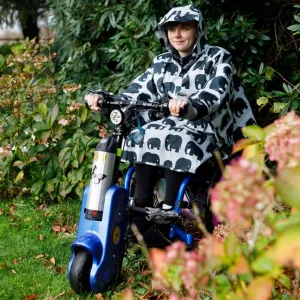 Adult Wheelchair Poncho - GREY ELEPHANT