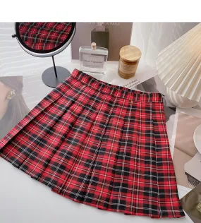 Age reducing retro versatile pleated skirt  5668