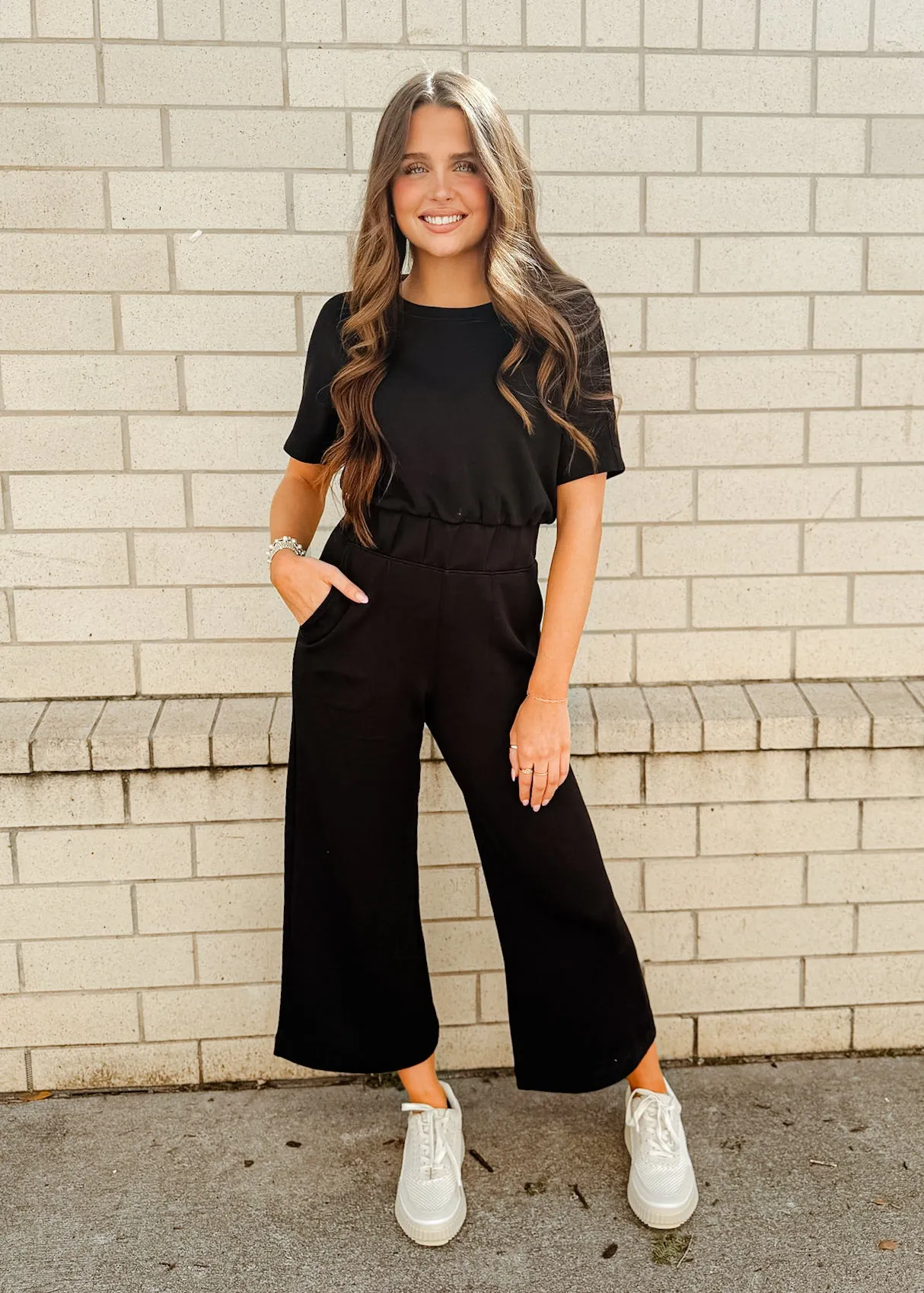 Air Essentials Cropped Wide Leg Jumpsuit