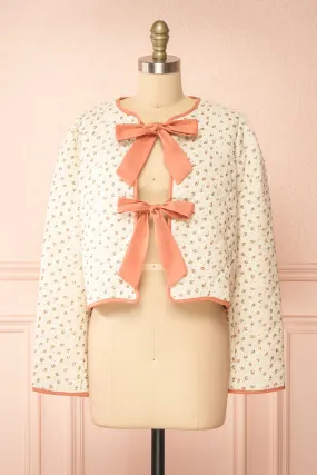 Alaisima | Floral Quilted Jacket w/ Bows