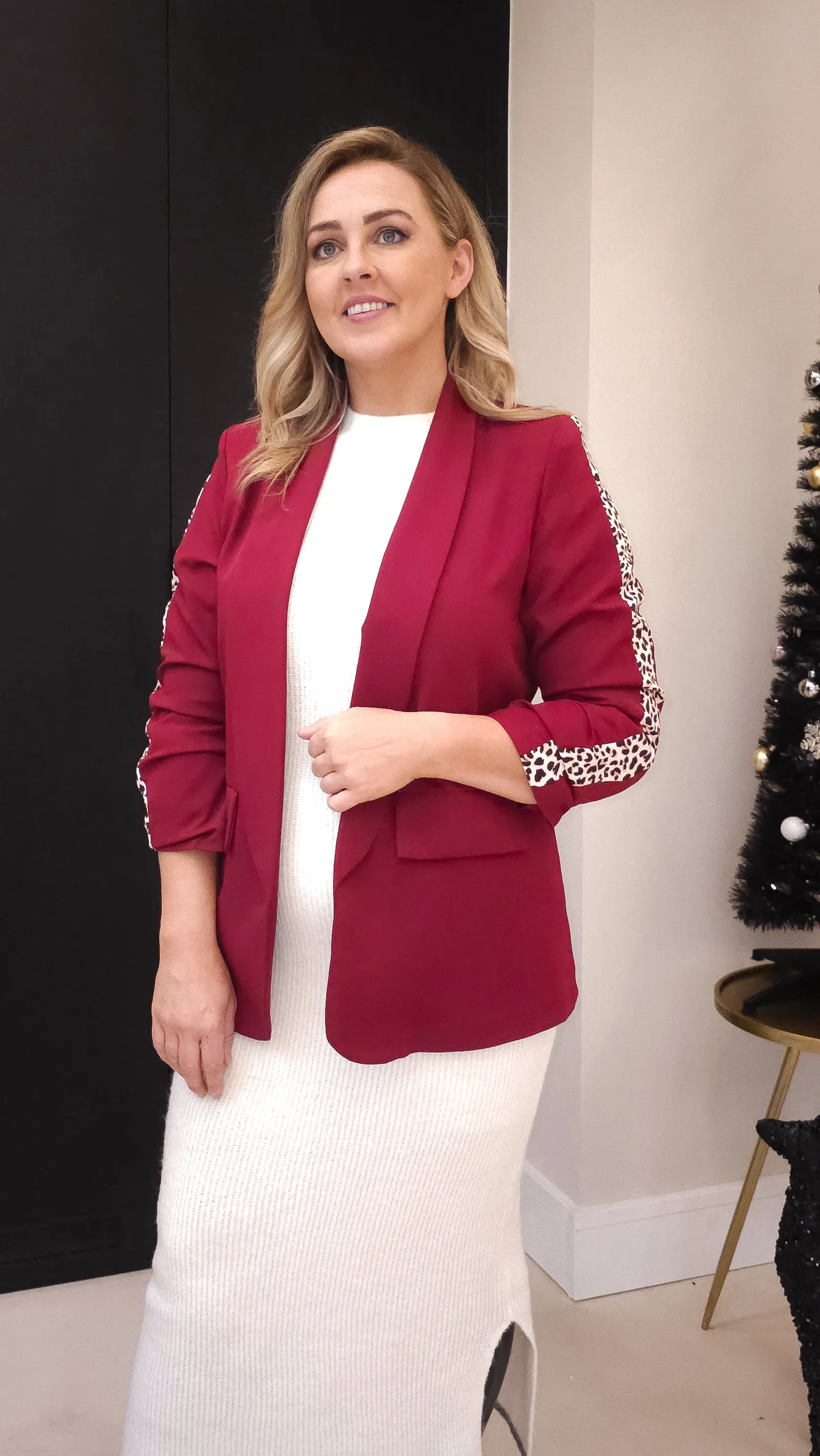 Ally Wine Blazer