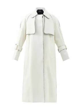 Annabel raw-edge wool trench coat