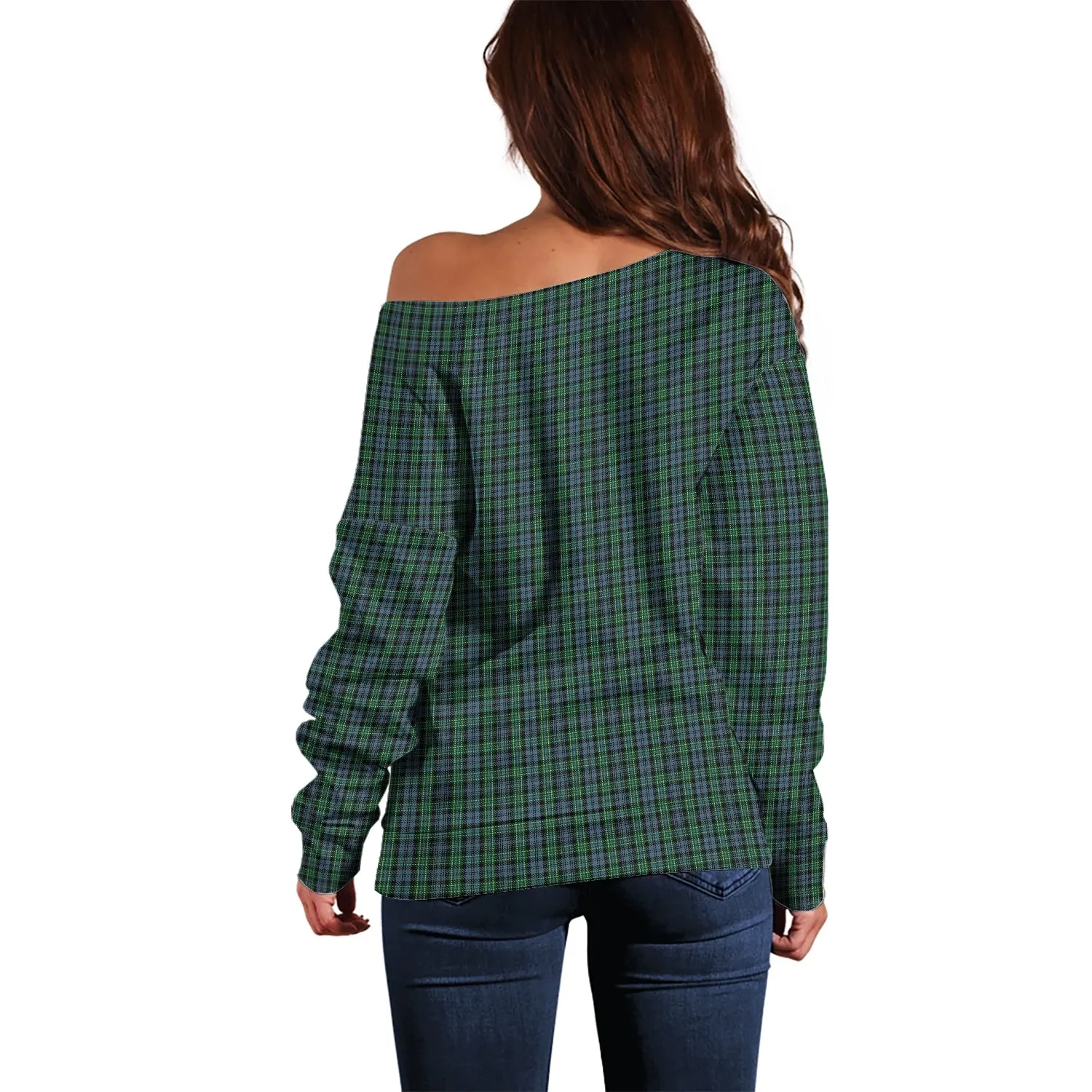 Arbuthnot Tartan Off Shoulder Women Sweater