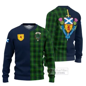 Arthur Tartan Ugly Sweater with Scottish Lion Royal Arm Half Style