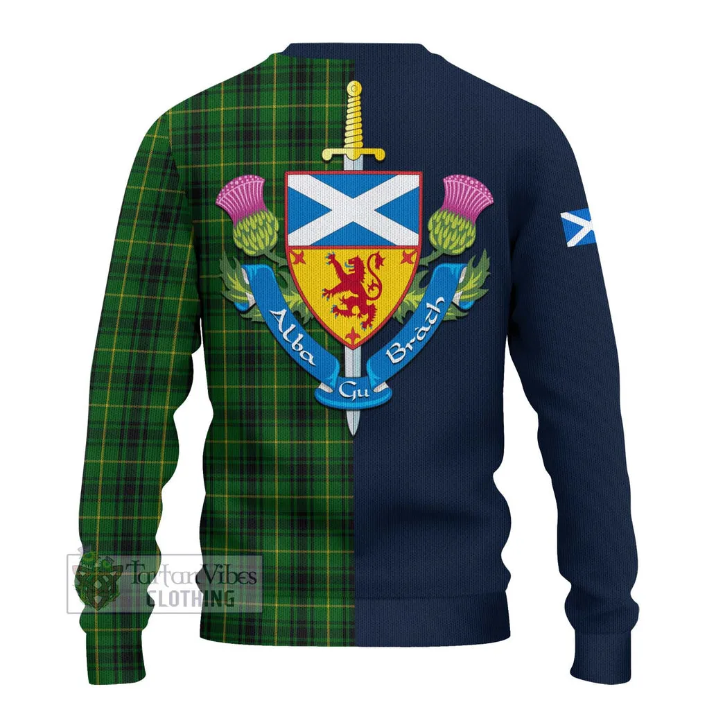 Arthur Tartan Ugly Sweater with Scottish Lion Royal Arm Half Style