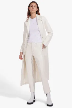 ASHLEY COAT | IVORY VEGAN LEATHER