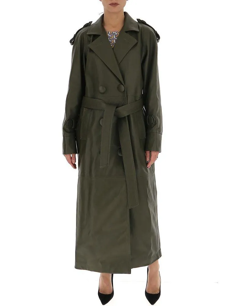 Attico Belted Trench Coat