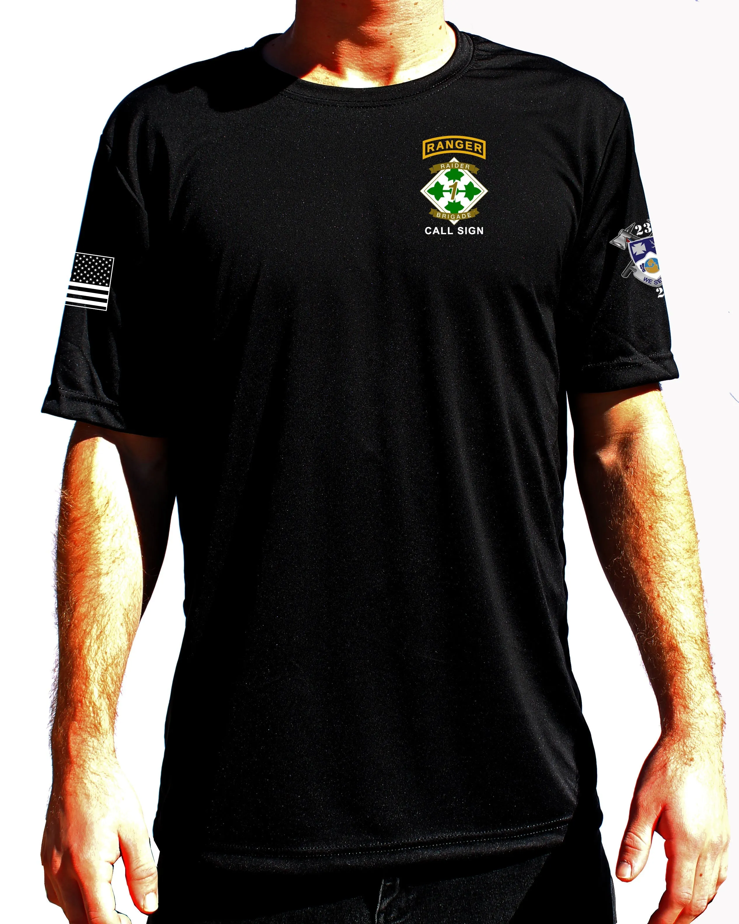 Aztec Co Athletic Black T-Shirt. This shirt IS approved for PT