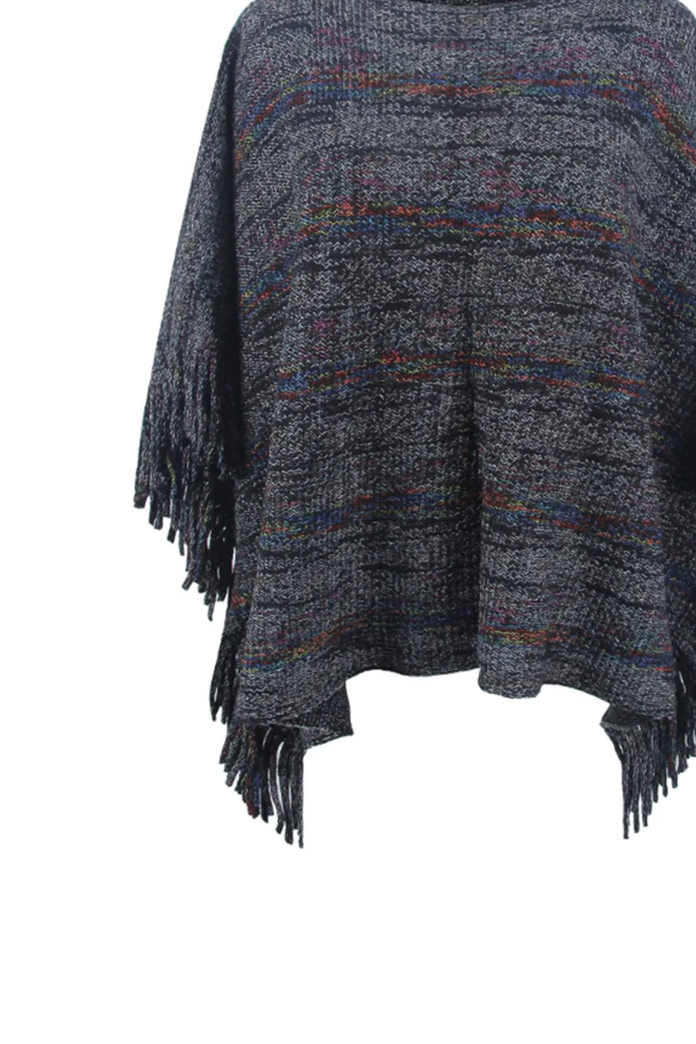 Bailey Fringe Detail Sleeve Poncho