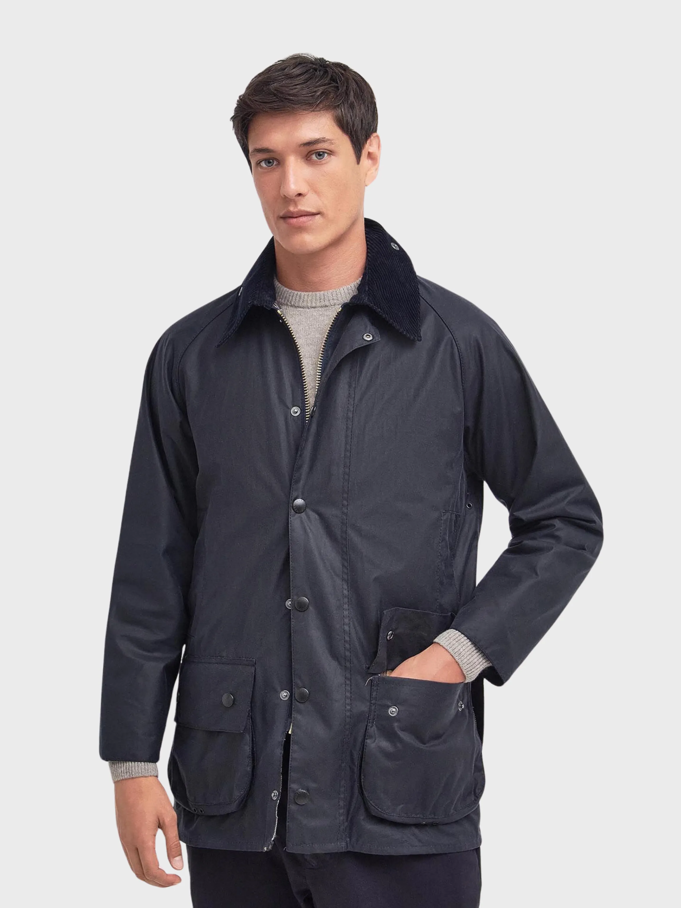 Barbour Beaufort Waxed Jacket Navy