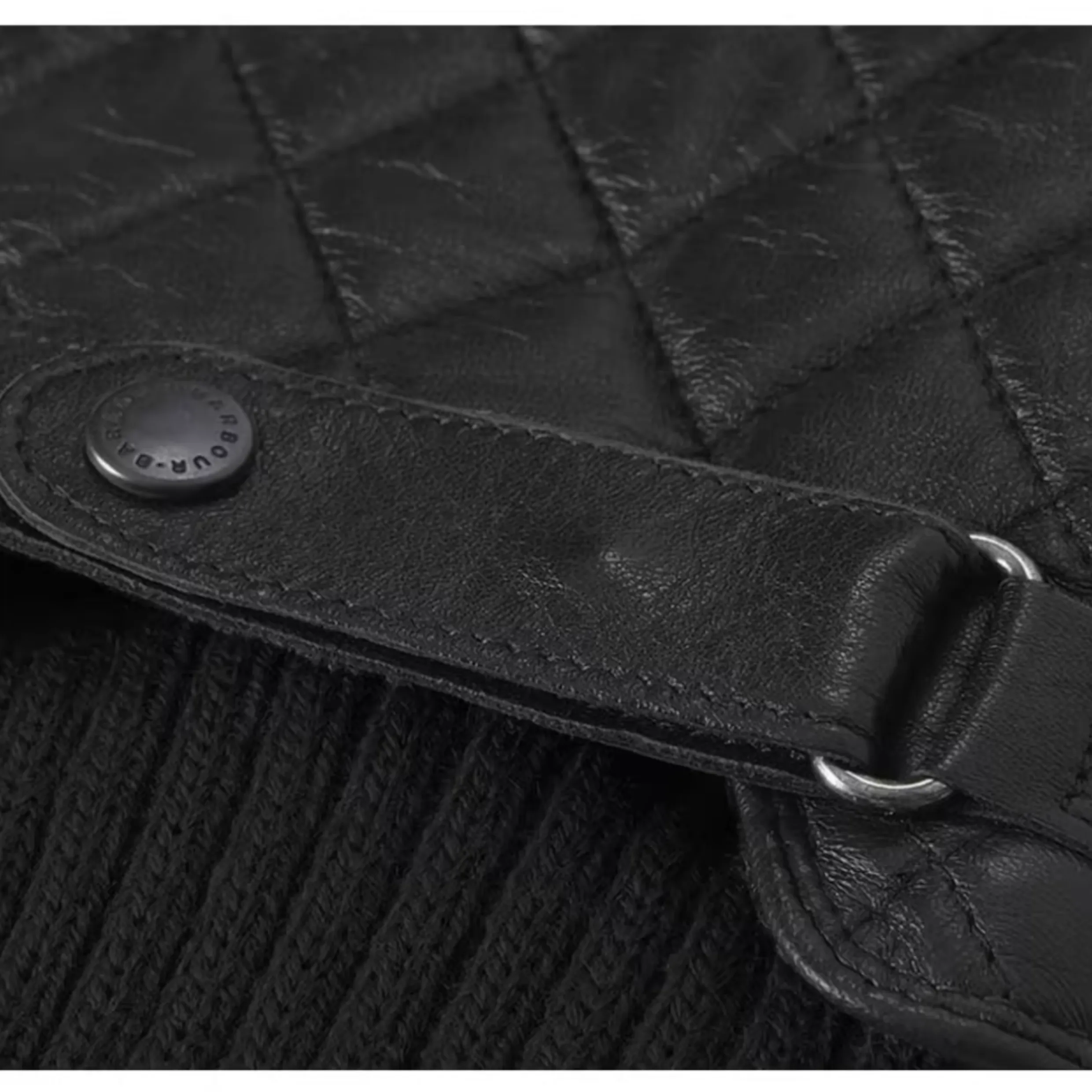 Barbour Quilted Leather Glove MGL0027 Black