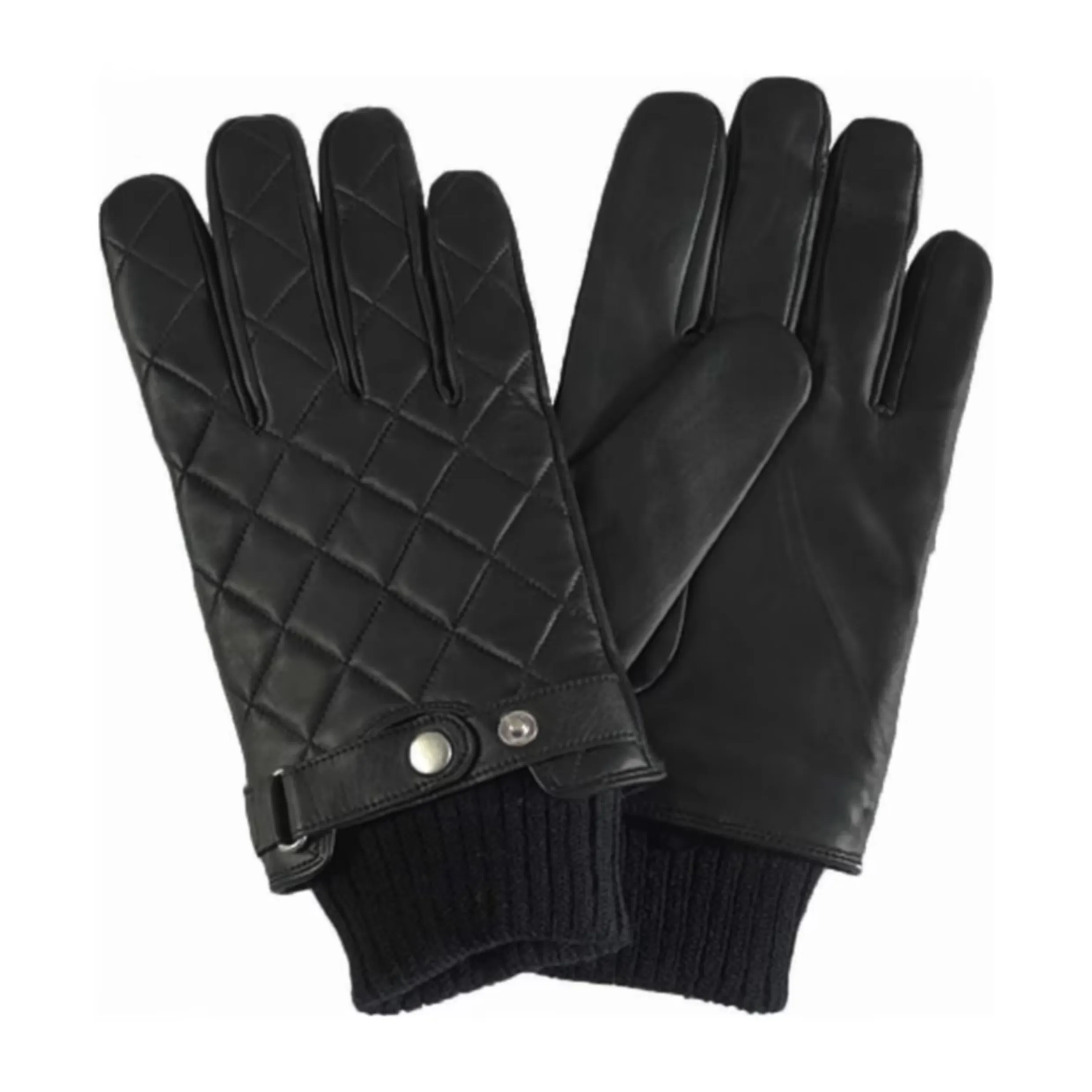 Barbour Quilted Leather Glove MGL0027 Black