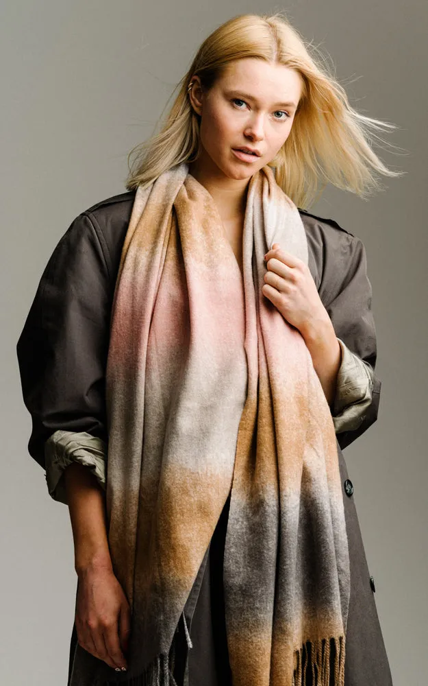 BASC6024 Tie Dye Pattern Oblong Scarf