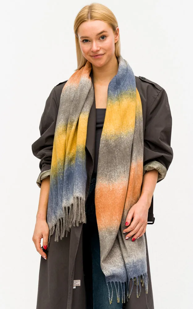 BASC6024 Tie Dye Pattern Oblong Scarf