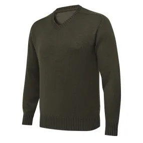 Beretta Kent V-Neck Tech Sweater Brown Bark / Moss