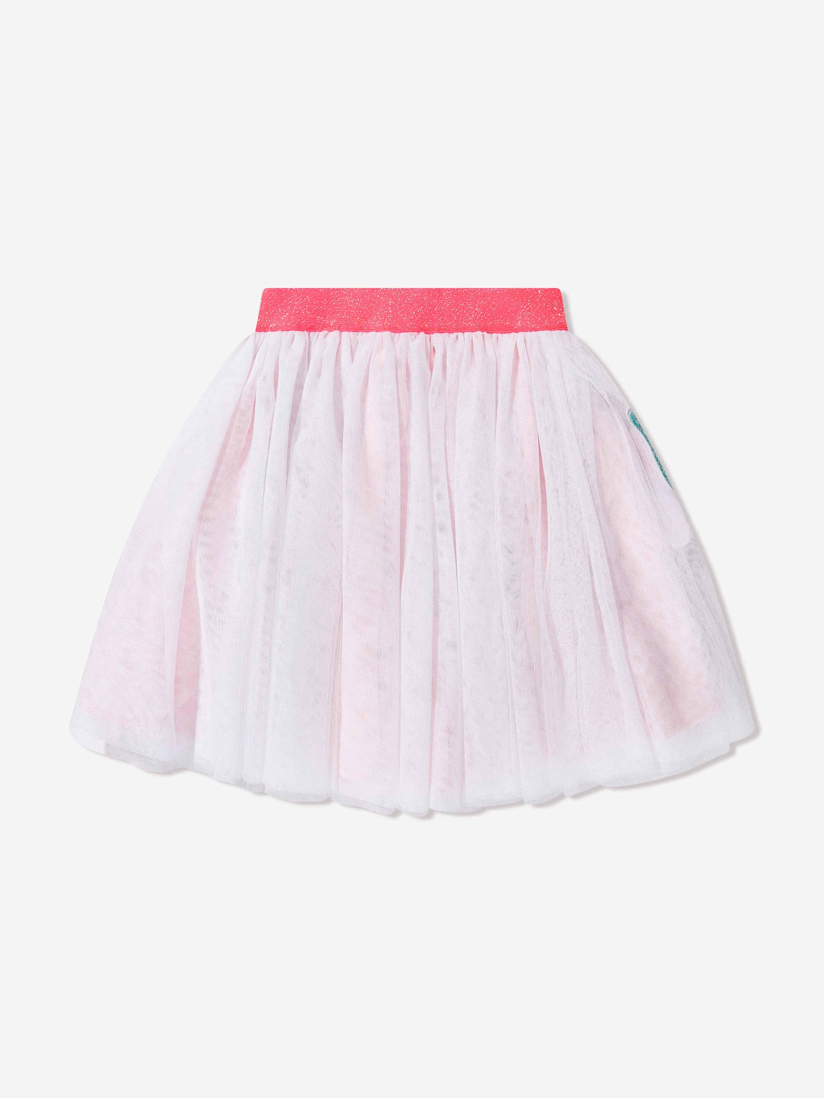 Billieblush Girls Tulle Applique Skirt in White