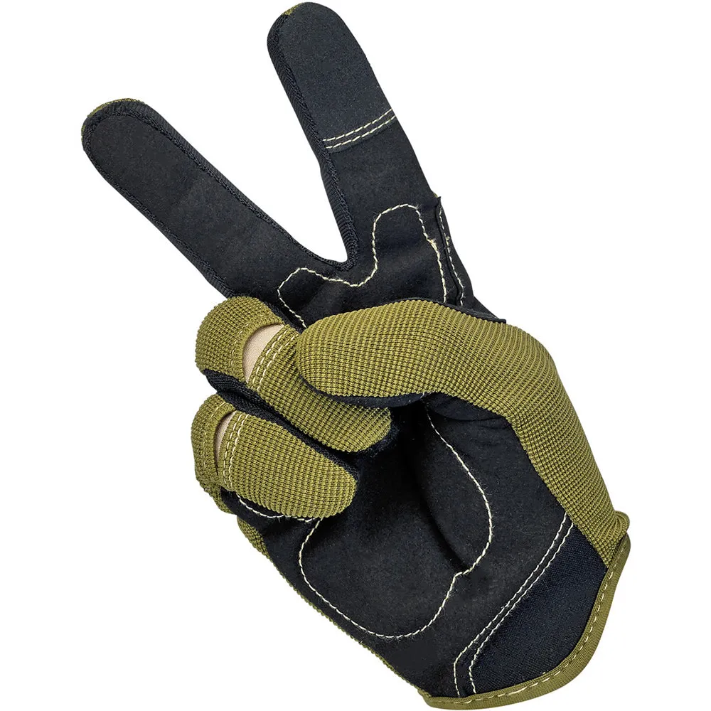 BILTWELL BILTWELL MOTO TEXTILE GLOVE [OLIVE/BLACK/TAN]