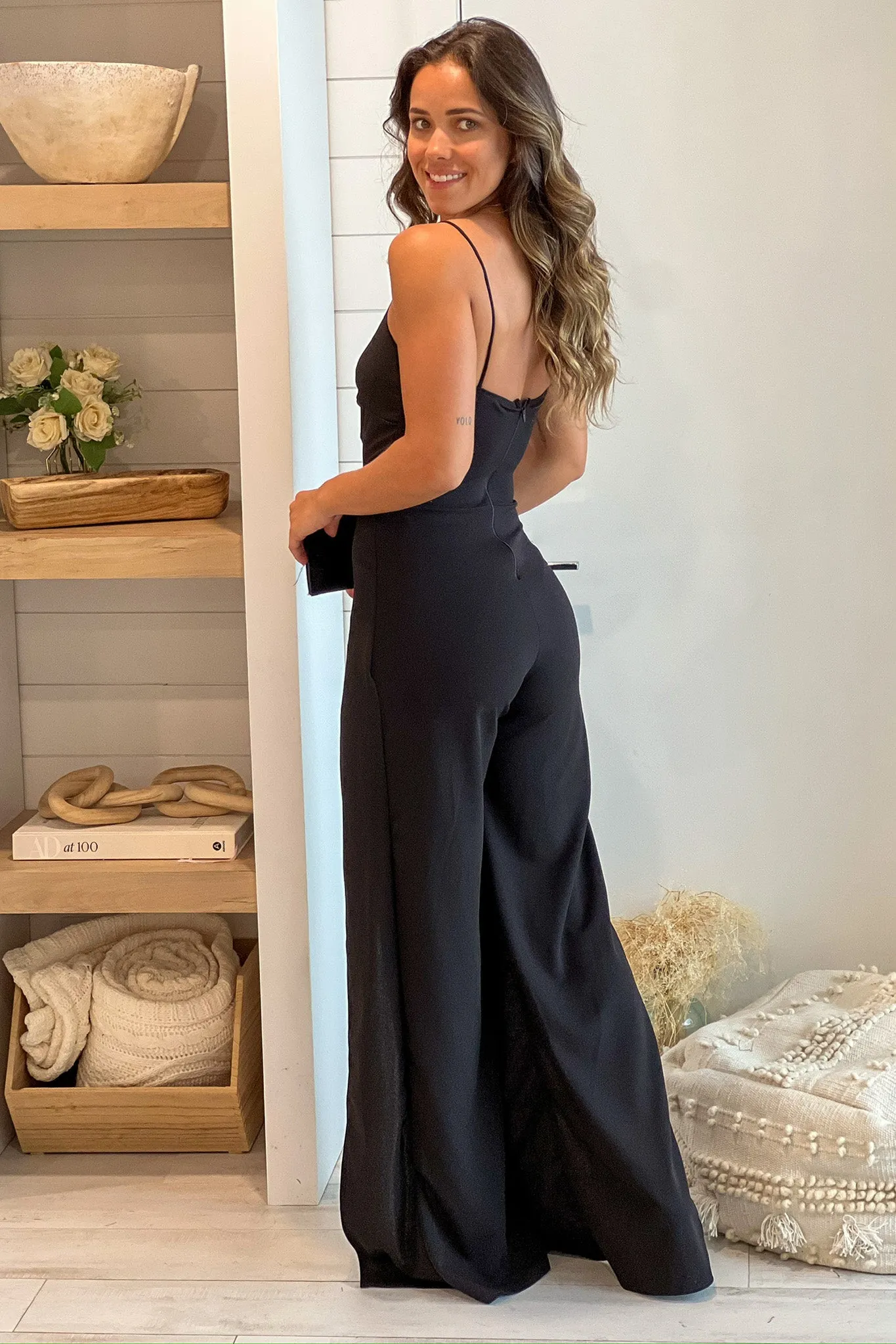 Black Jumpsuit With Slits