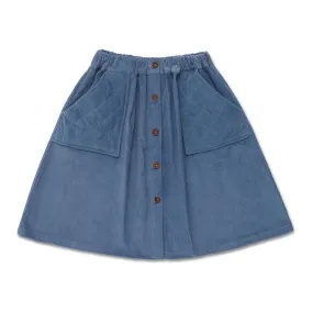 Blue Corduroy Skirt