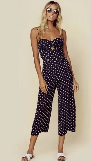 Blue Life Elle Jumpsuit Black Tulip Dot