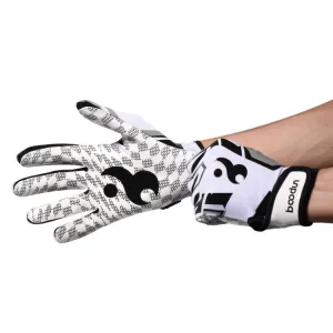 BOODUN C281071G Baseball Rugby Gloves Fitness Sports Anti-Slip Outdoor Hiking Gloves(White L)