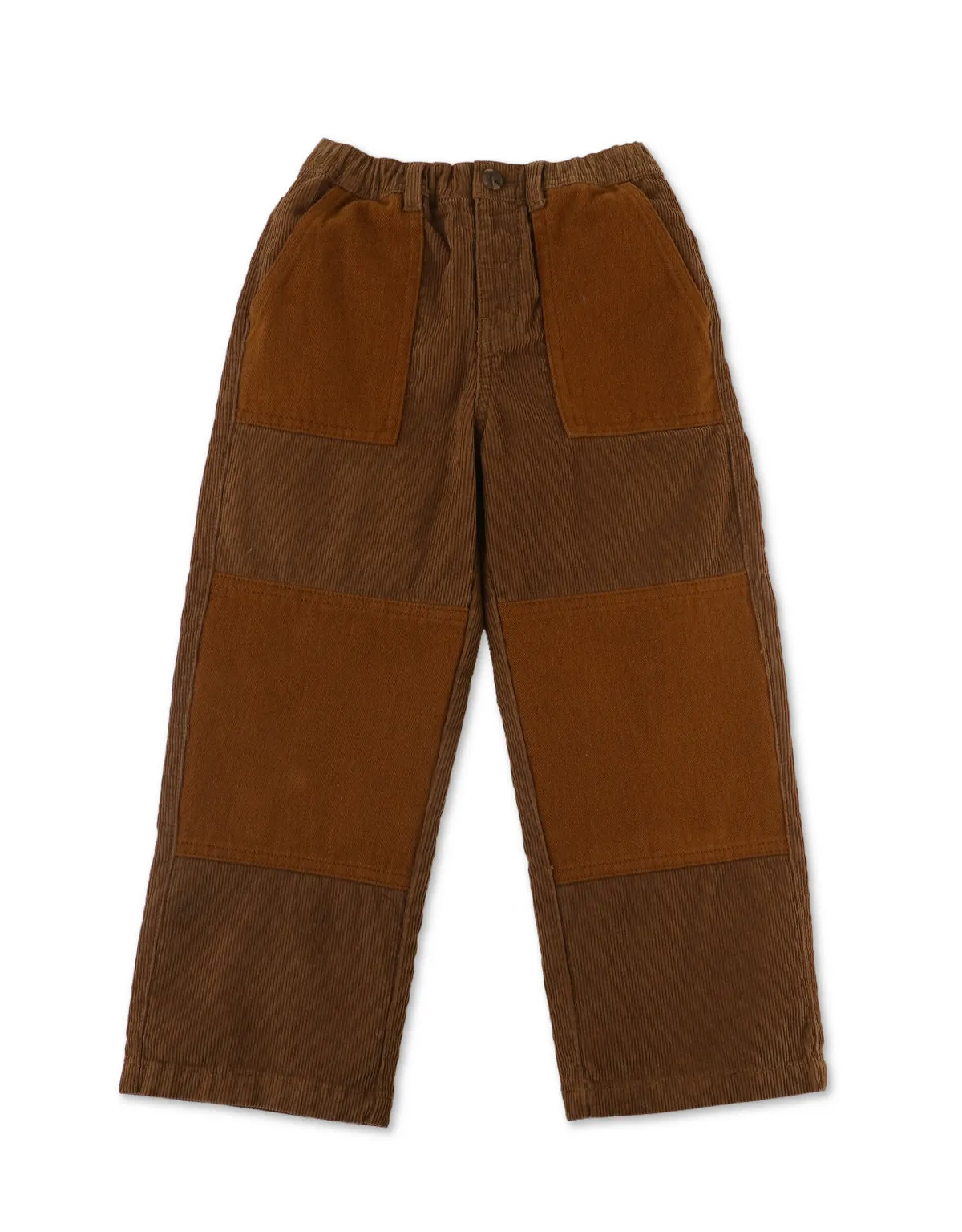 BOYS CORDUROY AND TWILL LOOSE COMBI PANTS