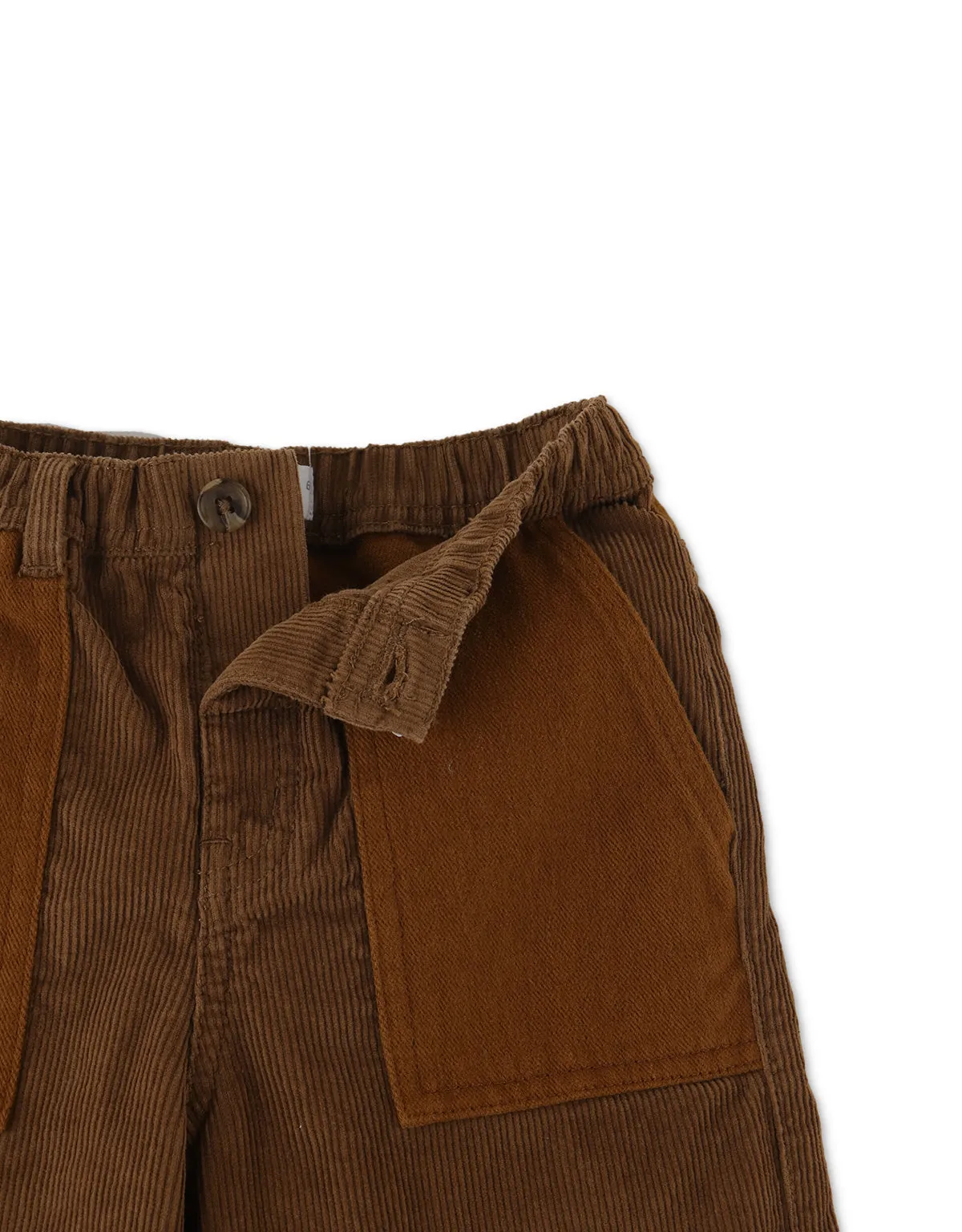 BOYS CORDUROY AND TWILL LOOSE COMBI PANTS