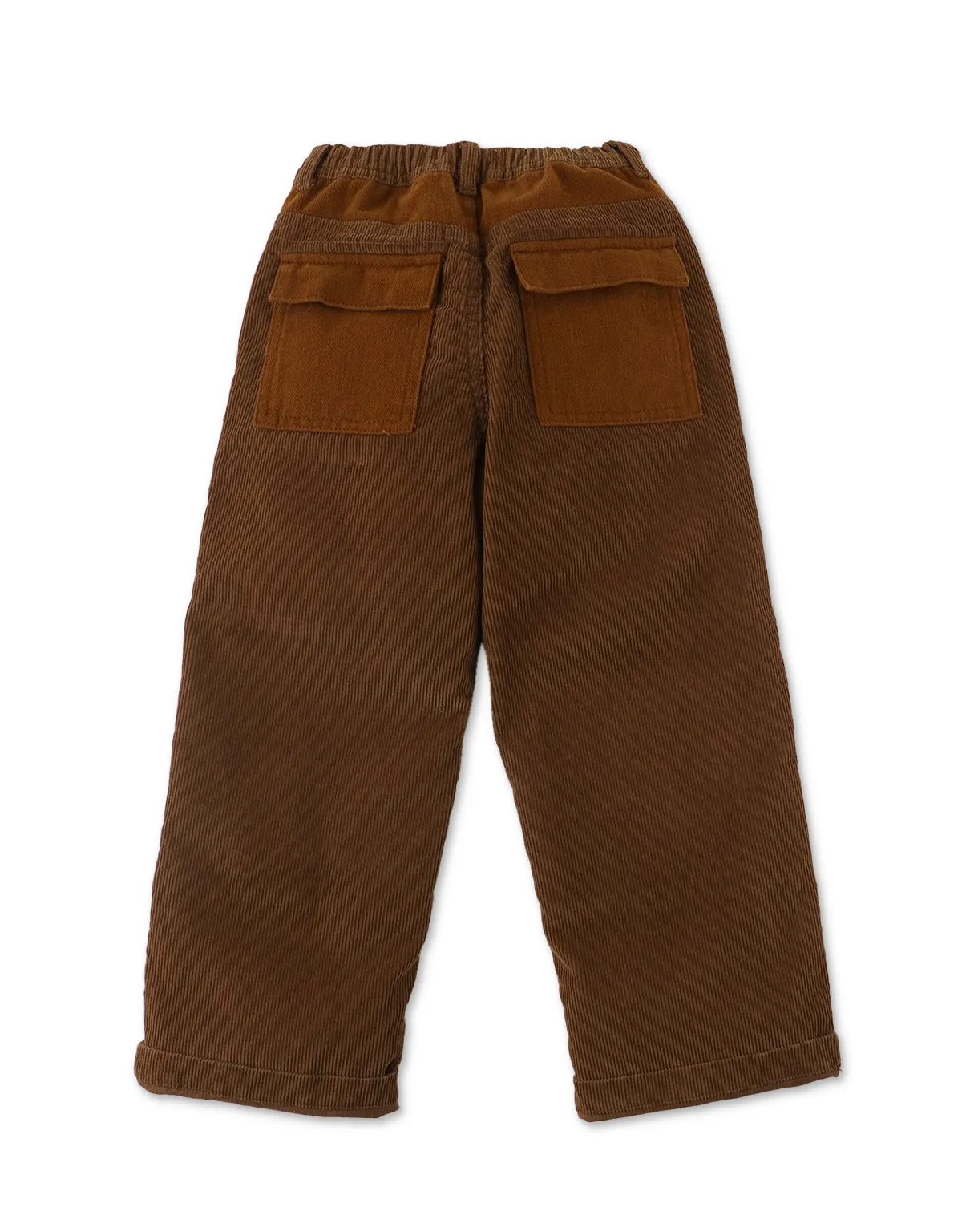 BOYS CORDUROY AND TWILL LOOSE COMBI PANTS