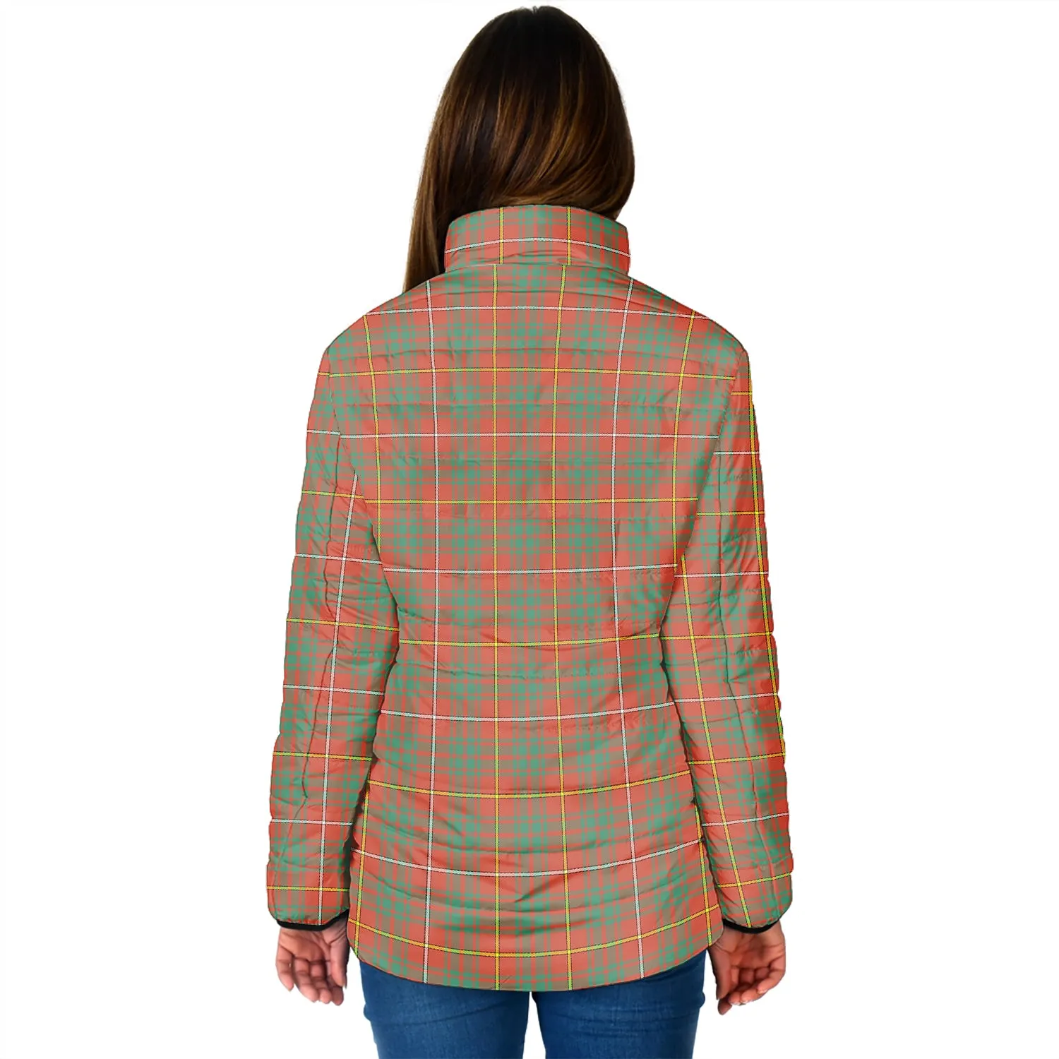 Bruce Ancient Tartan Padded Jacket with Family Crest