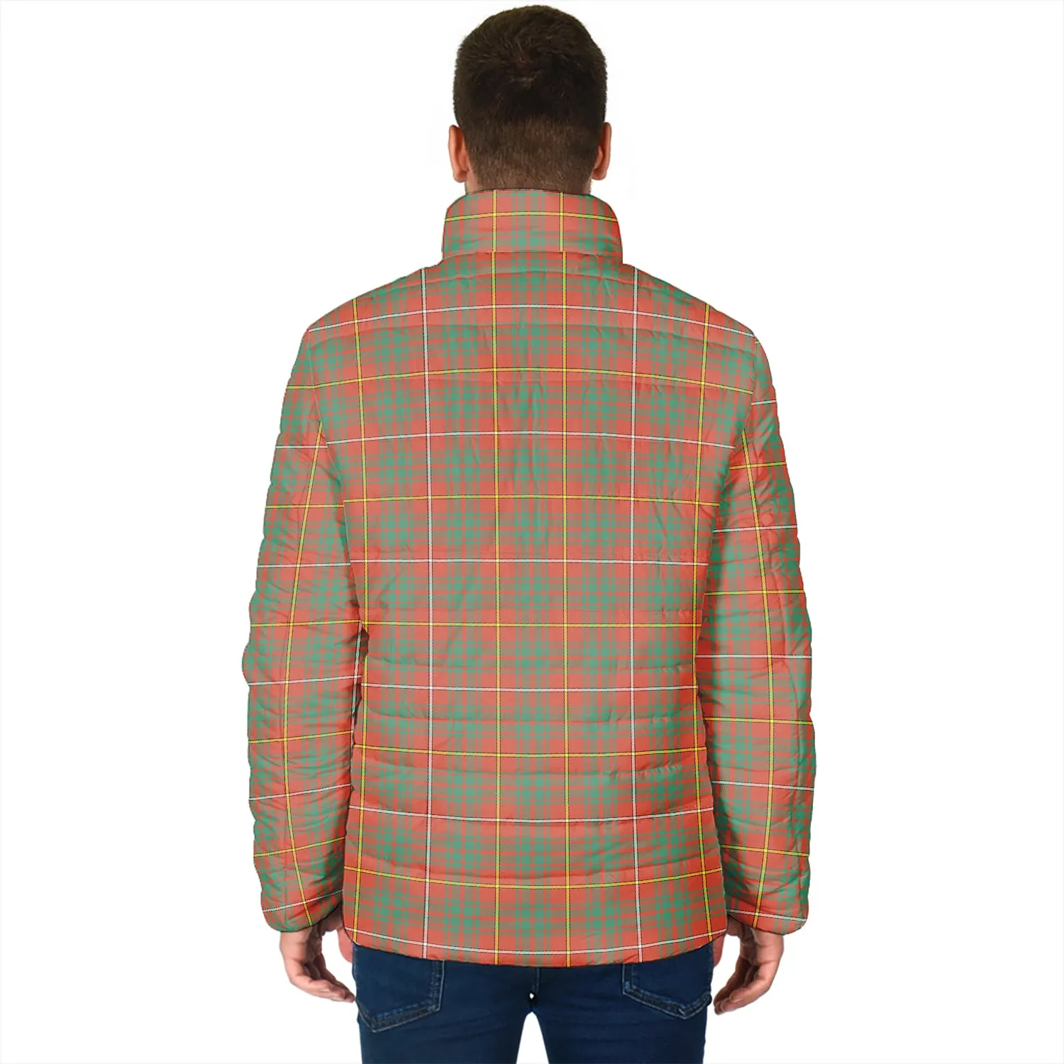 Bruce Ancient Tartan Padded Jacket with Family Crest