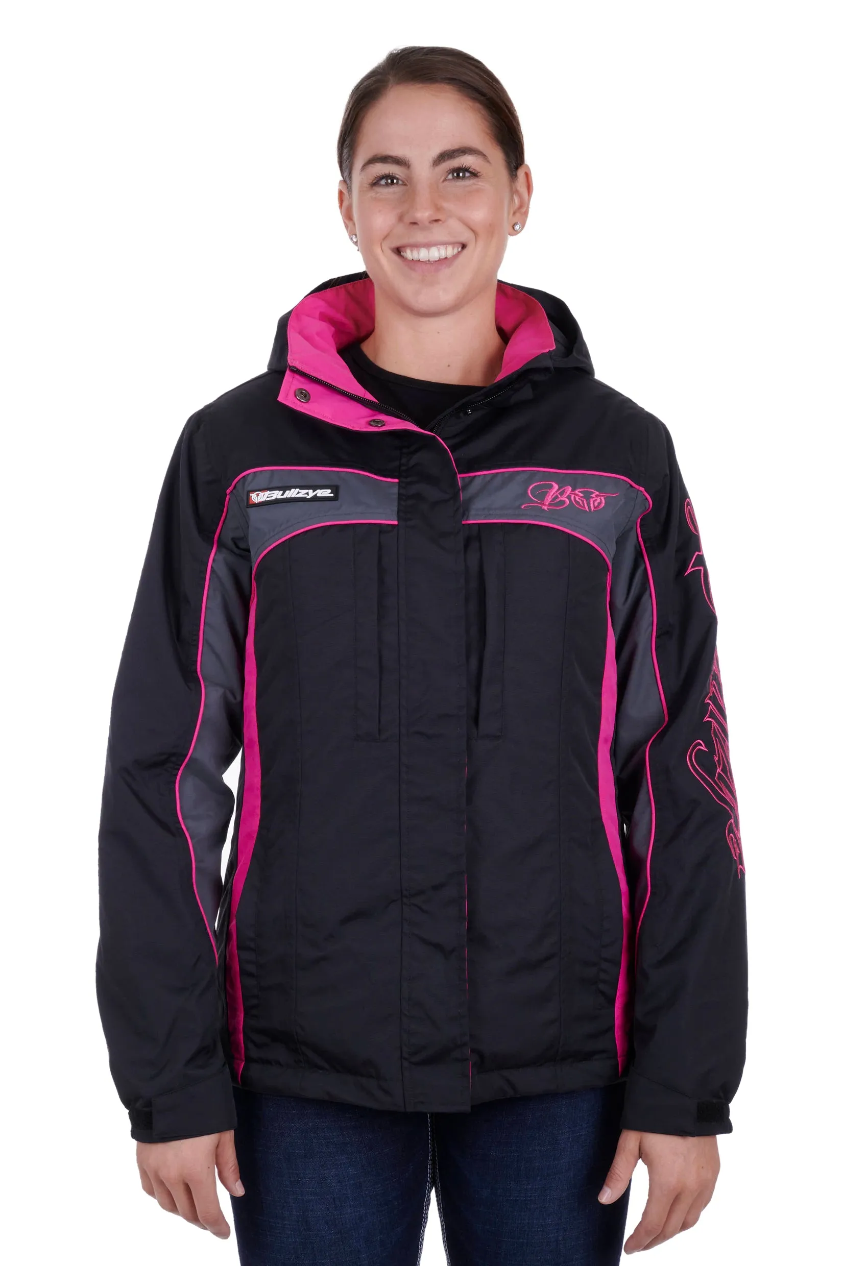 Bullzye Ladies Carla Jacket - Black/Pink - B3W2709057