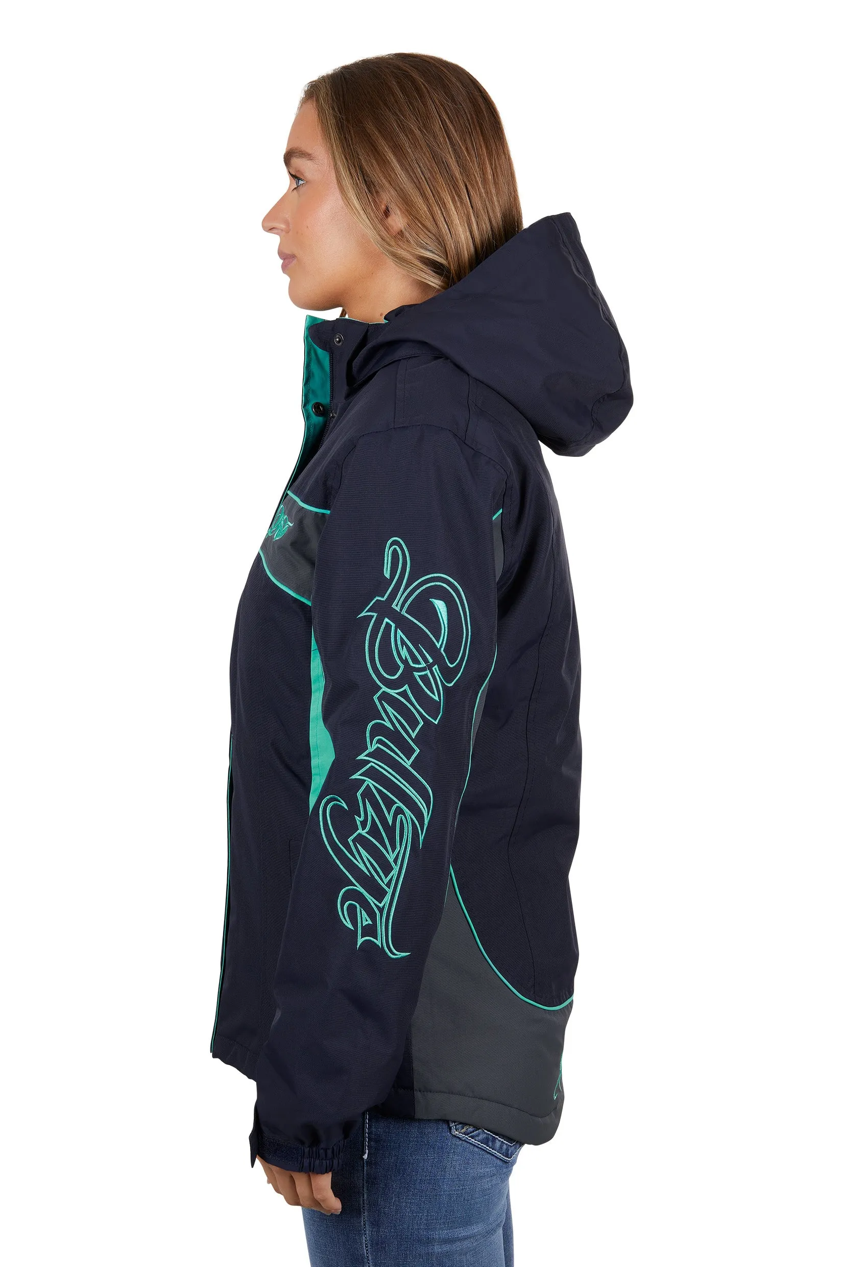 Bullzye Ladies Carla Jacket - Dark Navy/Turquoise - B4W2709057