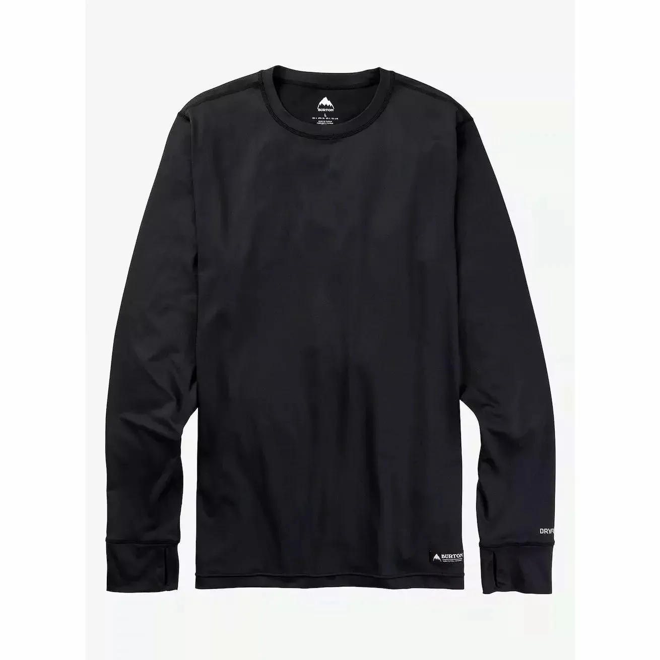 Burton Mens Midweight Crew Base Layer-True Black