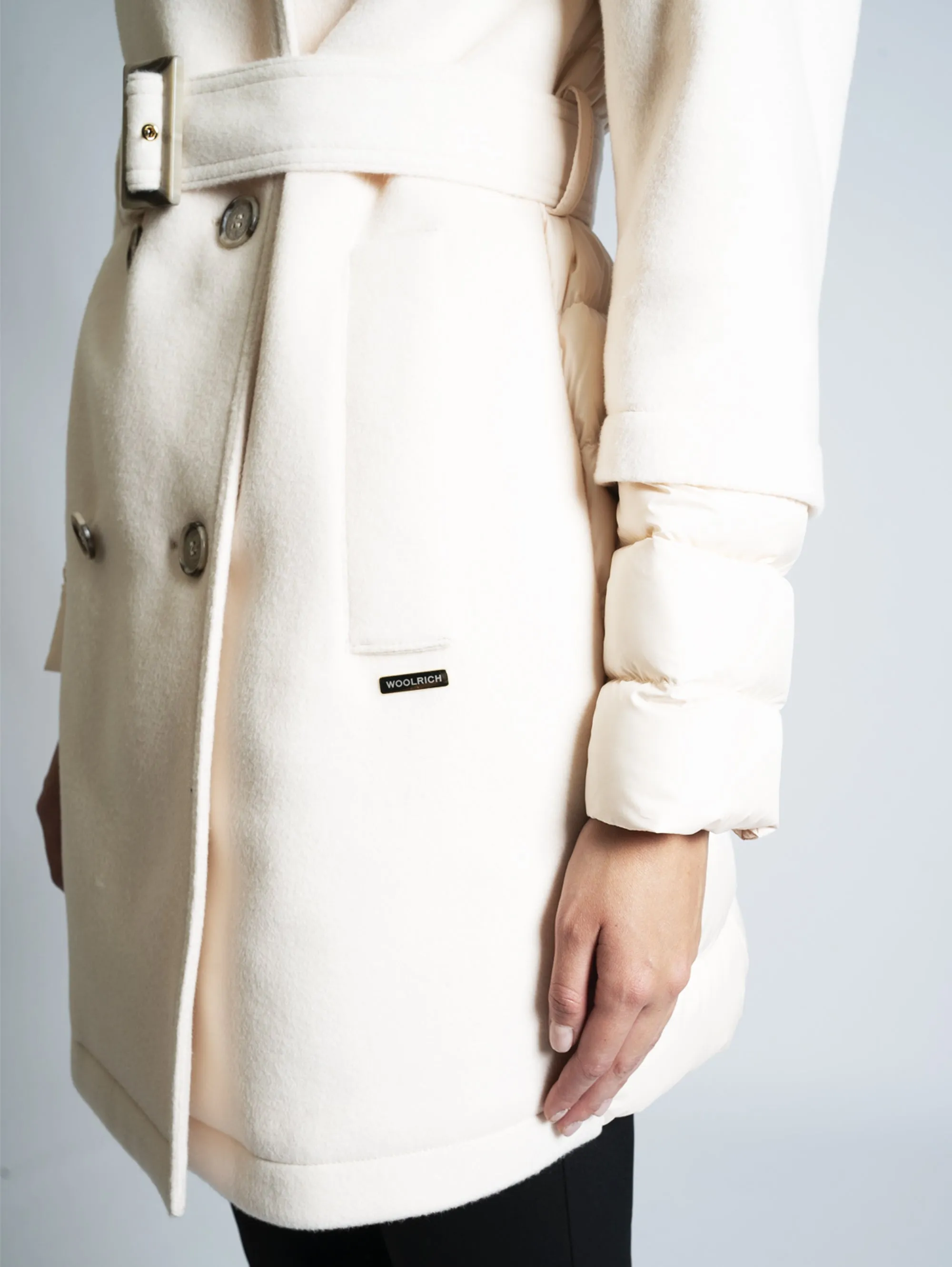 Cappotto Trench Ibrido Avorio