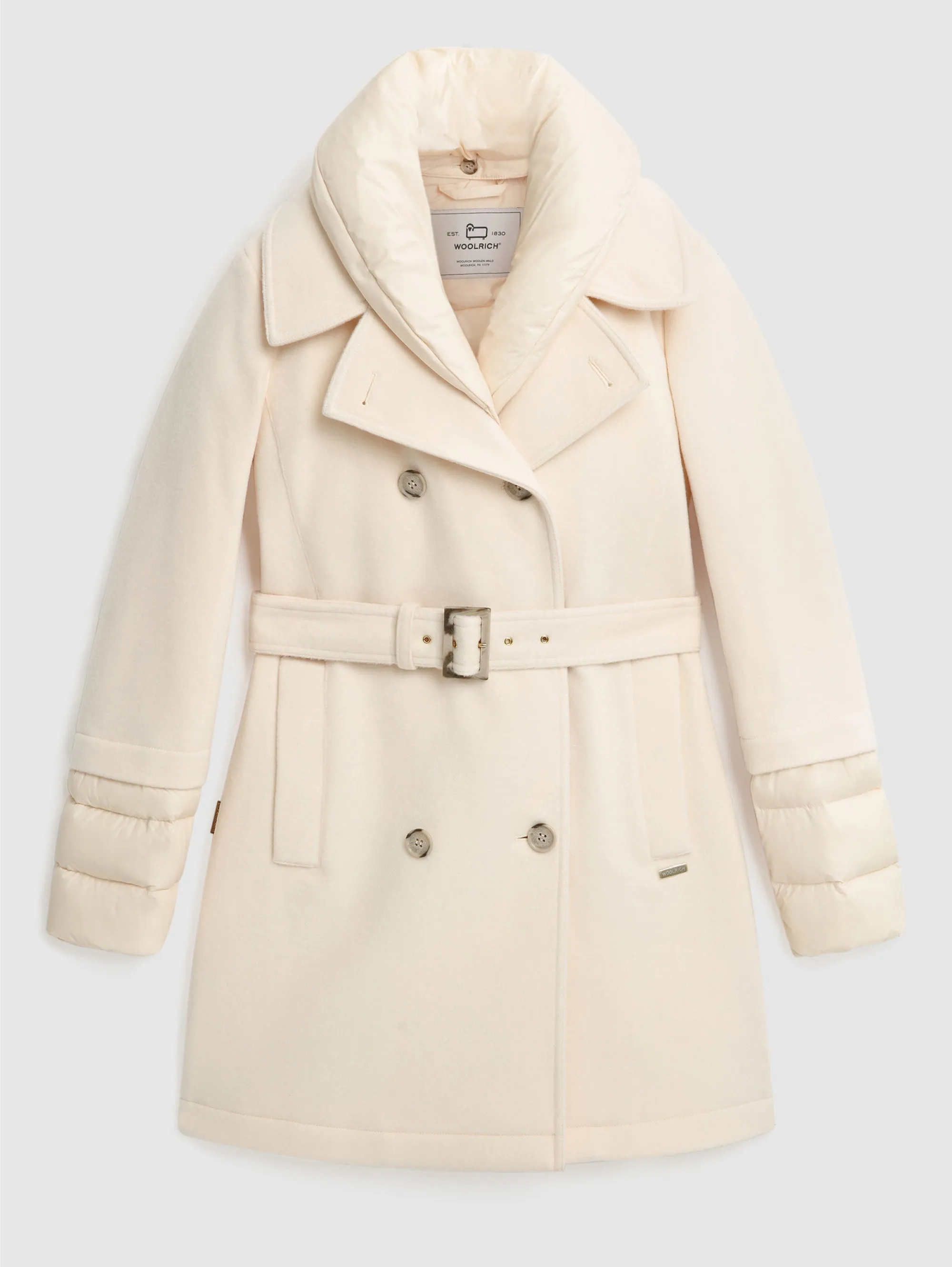 Cappotto Trench Ibrido Avorio