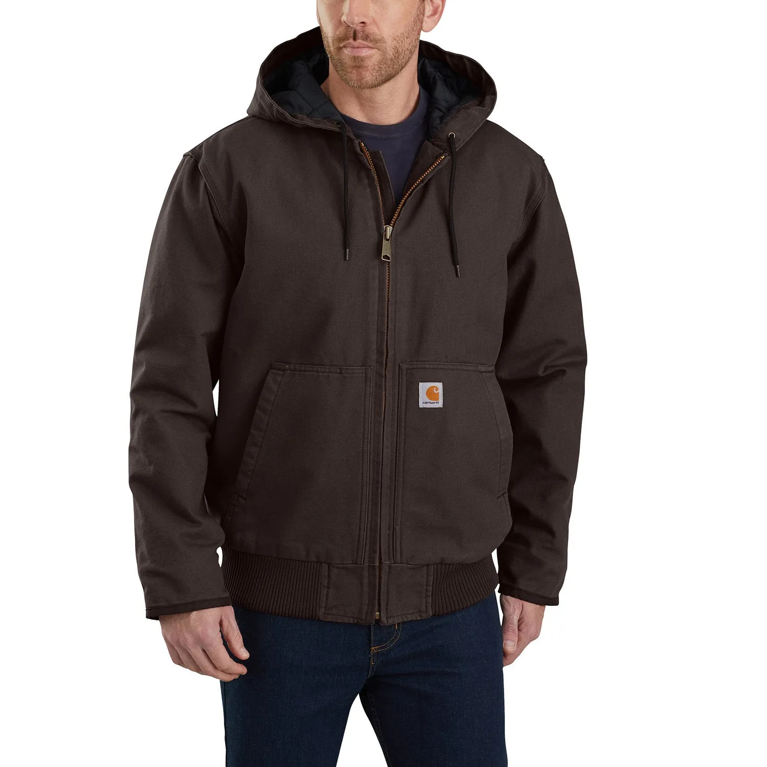 Carhartt Men's Loose Fit Washed Duck Insulated Active Jac-3 Jacket